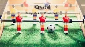  Presentation with abstract light - Beautiful presentation design featuring table football game abstract light backdrop and a lemonade colored foreground