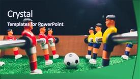  Presentation with soccer - Amazing theme having table football soccer kicker game backdrop and a wine colored foreground