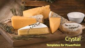  Presentation with dairy - Beautiful PPT layouts featuring table fresh dairy product backdrop and a tawny brown colored foreground