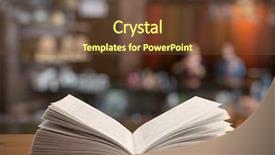  Presentation with night club - Slide set with table in a night club background and a tawny brown colored foreground