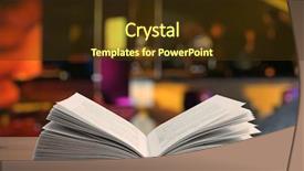  Presentation with night club - Presentation theme with table in a night club background and a tawny brown colored foreground