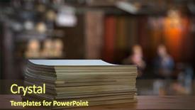  Presentation with night club - Beautiful PPT theme featuring table in a night club backdrop and a tawny brown colored foreground