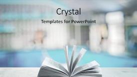  Presentation with book opening - Audience pleasing theme consisting of table in a night club backdrop and a light blue colored foreground