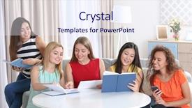  Presentation with book holy bible table - Audience pleasing PPT theme consisting of table in book club backdrop and a sky blue colored foreground