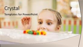  Presentation with sweet candy - Audience pleasing slide deck consisting of table in candy store backdrop and a lemonade colored foreground