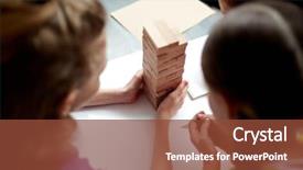  Presentation with children playing - Audience pleasing PPT layouts consisting of table in child development center backdrop and a  colored foreground