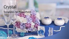  Presentation with purple wedding - Beautiful presentation featuring serving fabulous wedding table backdrop and a light blue colored foreground