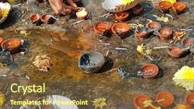  Presentation with india temple - Colorful presentation theme enhanced with table in the arunachalesvara temple backdrop and a tawny brown colored foreground