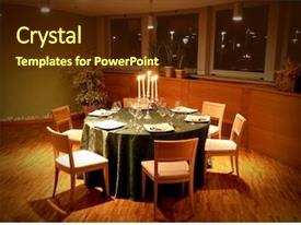 Table In The Luxury Restaurant PPT template 10 | CrystalGraphics