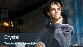  Presentation with coffee music - Theme enhanced with table indoors listening to music background and a tawny brown colored foreground