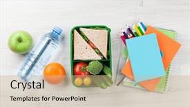  Presentation with lunch box - Amazing presentation design having table kids take away food backdrop and a coral colored foreground