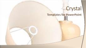  Presentation with tablets wood table tablet white - Slide deck enhanced with table lamp isolated on white background and a cream colored foreground