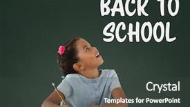  Presentation with compost green earth - Cool new presentation theme with table looking up against green backdrop and a dark gray colored foreground