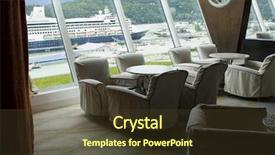  Presentation with cruise ship - Presentation with table mountain - vacation cruise ship boat lounge background and a tawny brown colored foreground