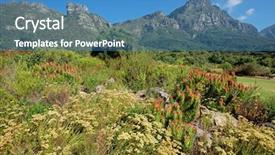  Presentation with gardens - Colorful slides enhanced with table mountain cape town backdrop and a teal colored foreground