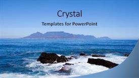  Presentation with mountain view - PPT theme having table mountain view from robben background and a light blue colored foreground