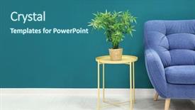  Presentation with spruce - Presentation enhanced with table near shaded spruce background and a ocean colored foreground