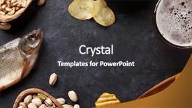  Presentation with dry fish - Cool new slide set with table nuts chips dry fish backdrop and a dark gray colored foreground