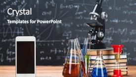  Presentation with chemical formulas science - Presentation theme having table on a chalkboard background background and a dark gray colored foreground