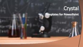  Presentation with tubes - Amazing presentation theme having table on a chalkboard background backdrop and a dark gray colored foreground