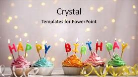  Presentation with happy birthday - Slides featuring table on light background background and a lemonade colored foreground