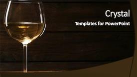  Presentation with goblet - Amazing PPT layouts having table on wooden wall background backdrop and a black colored foreground