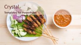  Presentation with dining table - Slides enhanced with perfume bottles in back-lit on a wooden background and reflections of light background and a tawny brown colored foreground.