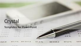  Presentation with cost accounting - Slide set featuring business analysis - accounting calculating cost background and a light gray colored foreground