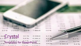  Presentation with cost accounting - Cool new slide deck with business analysis - accounting calculating cost backdrop and a lemonade colored foreground