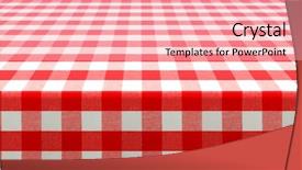  Presentation with tablecloth - Presentation featuring table perspective view covered background and a lemonade colored foreground