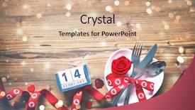  Presentation with table setting - Audience pleasing theme consisting of table place setting holidays background backdrop and a lemonade colored foreground