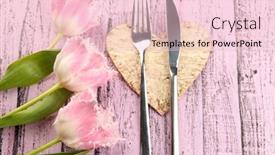  Presentation with table setting - Presentation theme with table-place-setting-with-decorations background and a lemonade colored foreground