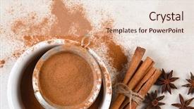  Presentation with powdered - Beautiful slides featuring table powdered spice sticks bundle backdrop and a lemonade colored foreground