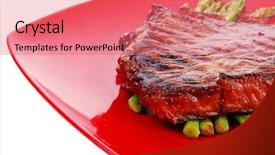  Presentation with roast-beef - Colorful slides enhanced with mining - black background of mineral coal backdrop and a dark gray colored foreground.