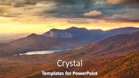  Presentation with dusk - PPT theme with table-rock-state-park-south background and a tawny brown colored foreground