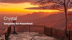  Presentation with rock - Presentation design with table-rock-state-park-south background and a tawny brown colored foreground