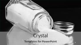  Presentation with table salt - Beautiful PPT theme featuring table salt - saltshaker backdrop and a light gray colored foreground