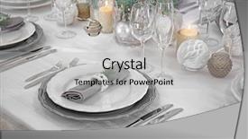  Presentation with christmas dinner - Slide deck enhanced with table served for christmas dinner background and a light gray colored foreground