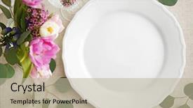  Presentation with flower wedding - Cool new slides with table served for wedding backdrop and a mint green colored foreground