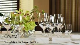 Presentation with fancy - Amazing PPT layouts having table set for a dinner backdrop and a mint green colored foreground