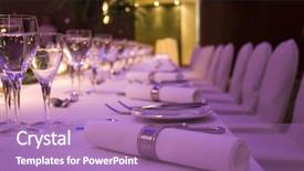  Presentation with wedding banquet table - Amazing presentation having table set for elegant banquet backdrop and a coral colored foreground