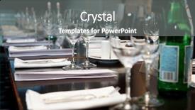  Presentation with flower office desk table - Cool new presentation theme with table set for official dinner backdrop and a gray colored foreground