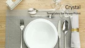  Presentation with table setting - Slide deck with afrique - eland cape or livingstone s background and a coral colored foreground.