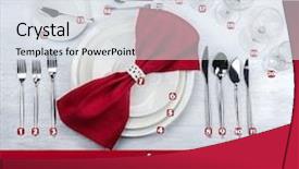  Presentation with cutlery - Amazing presentation having table setting rules and etiquette backdrop and a sky blue colored foreground