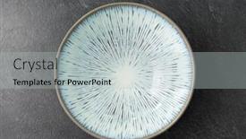  Presentation with tableware - Colorful slide deck enhanced with ceramic plate on slate background backdrop and a light gray colored foreground
