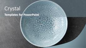  Presentation with tableware - Slide deck having ceramic plate on slate background background and a gray colored foreground