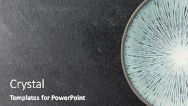  Presentation with tableware - Presentation design enhanced with ceramic plate on slate background background and a dark gray colored foreground