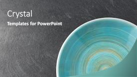  Presentation with tableware - PPT layouts consisting of ceramic plate on slate background background and a dark gray colored foreground