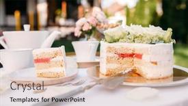  Presentation with tea cake - Cool new PPT theme with table-setting-tea-party-closeup backdrop and a lemonade colored foreground