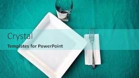  Presentation with fancy - Slide deck consisting of table-setting-with-fancy-plate background and a  colored foreground